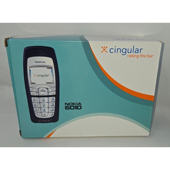 Nokia 6010 Cellphone Lot 2 Phones Cingular Wireless Navy Blue Bundle Sleeve - Picture 2 of 16